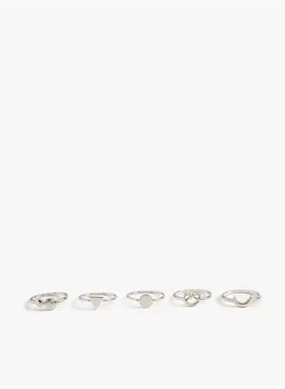 5-Pack Rings Different Shapes