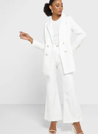 Double-Breasted Blazer And Pant Set