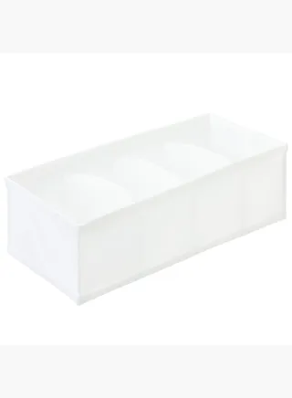 Non-Woven Fabric Partition Case, 4 Partitions, 2 Sheets Included, W 15 x D 325 x H 11 cm, M, Neutral