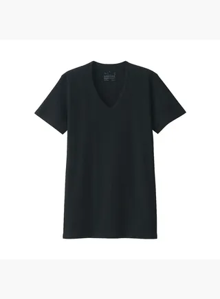 Side Seamless Ribbed V Neck T-Shirt