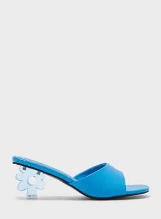 Daisy Clear Heel Mule Sandal