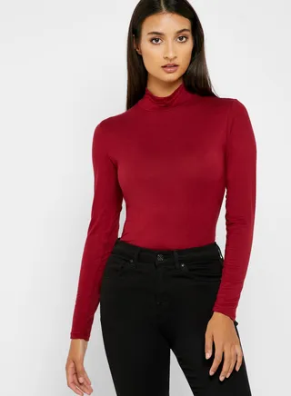 High Neck Long Sleeve Top