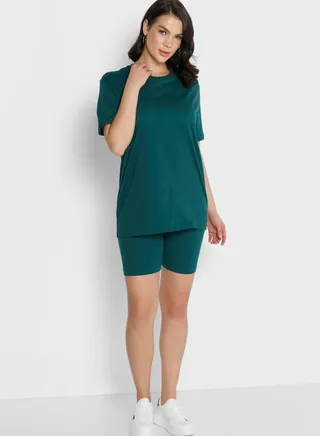 Oversized T-Shirt & Cycling Shorts Set