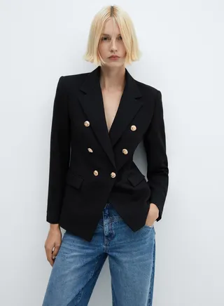 Button Detail Tailored Blazer