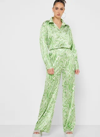 Printed Pants Set