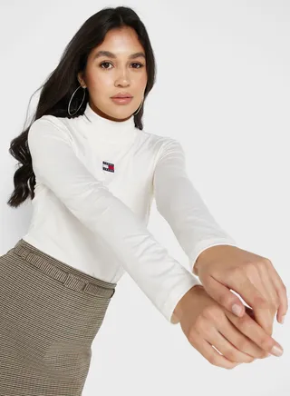 Turtle Neck Logo Sweater