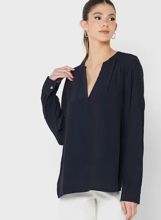 Puff Sleeve V-Neck Top