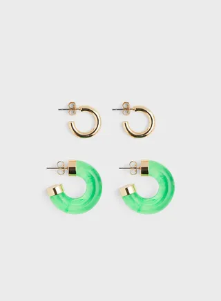 2-Pack Hoop Earrings