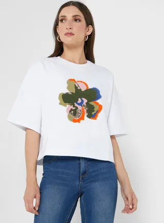 Graphic Knitted T-Shirt
