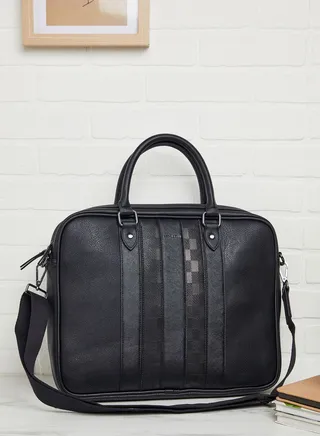 House Check Pu Document Bag