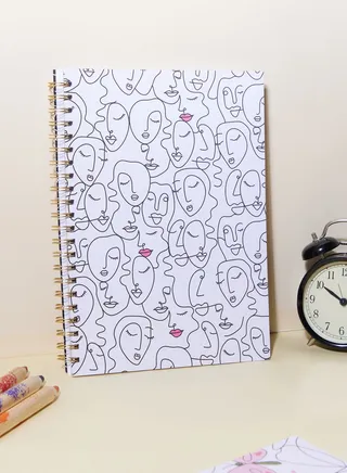 Faces A4 Spiral Notebook
