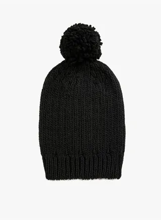 Pompom Detail Beanie