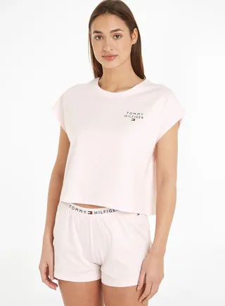 Crew Neck T-Shirt & Pyjama Shorts Set