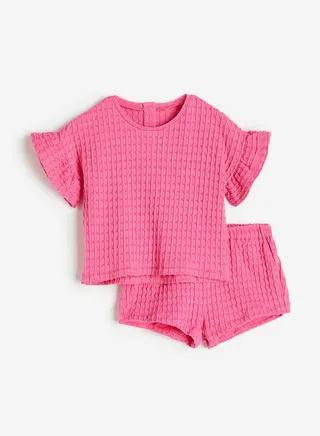 Kids 2 Piece Graphic Print T-Shirt And Short Set