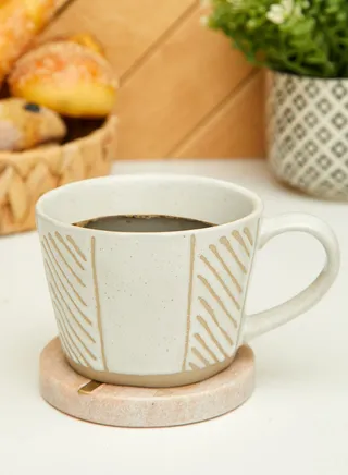 Cream Dipped Geo Glaze Mug