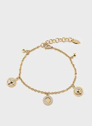 Bracelet With Mother Of Pearl Inlay & Crystal
