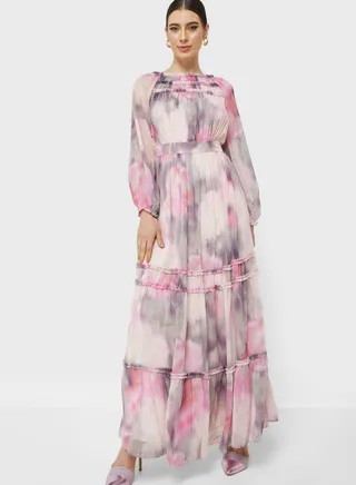 Ruffle Detail Maxi Dress