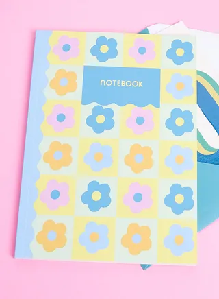 A5 Size Flower Printed Notebook