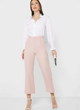 Front Pleat Detail Pants