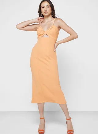 Strappy Cut Out Detail Dress