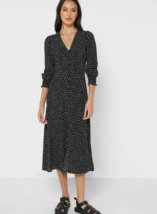 Tiered Printed Dress