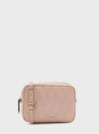 Chain Detailed Zip Over Crossbody