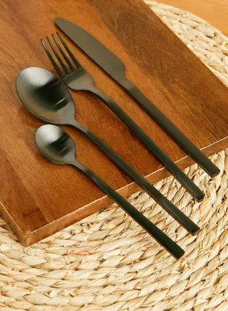 Essential Gun Metal 4 Piece Cutlery Set