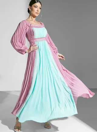 Color Block Bardot Dress