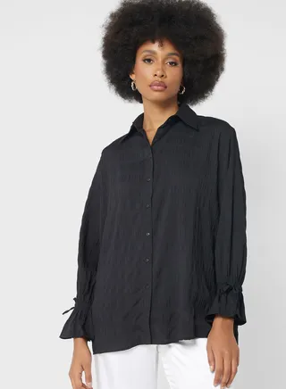 Longline Button Down Shirt