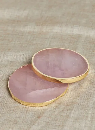 Set Of 2 Natural Stone Coasters