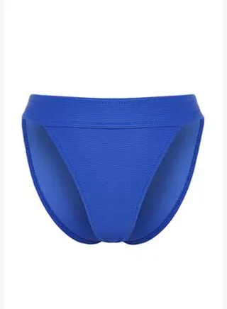 Saks Textured High Leg Bikini Bottom