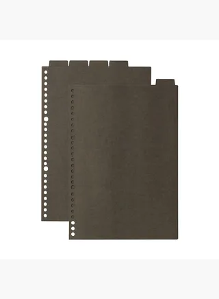 Index Paper Divider 26 Holes 5 Tabs B5,Dark Grey