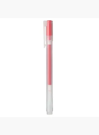 Gel Ink Cap Type Ballpoint Pen, 0.7 mm, Red