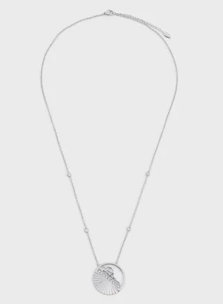 Stainless Steel Necklace With Crystals