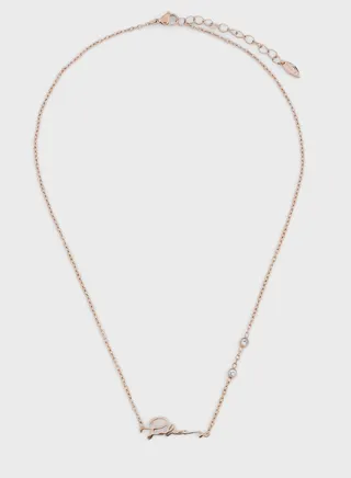 Stainless Steel Necklace With Crystals