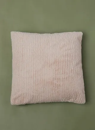 Plush Stripe Cushion With Insert 45 X 45Cm