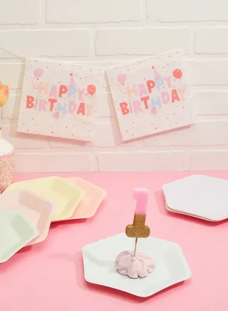 We Heart Birthdays Glitter Number Candle 1
