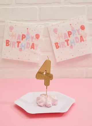 We Heart Birthdays Glitter Number Candle 4