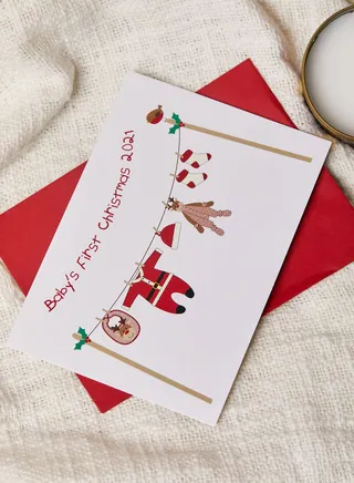 My First Christmas 2021 Washing Line Card