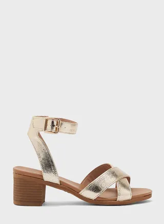 Patter Block Heel Sandals