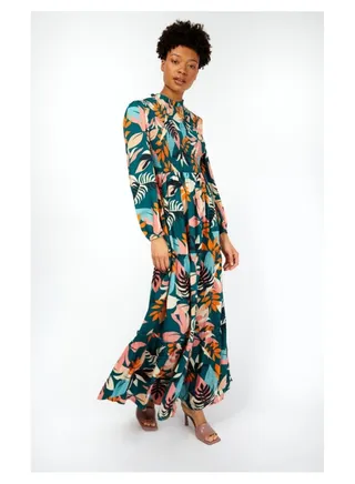 Printed Midi Dress-Little Mistress