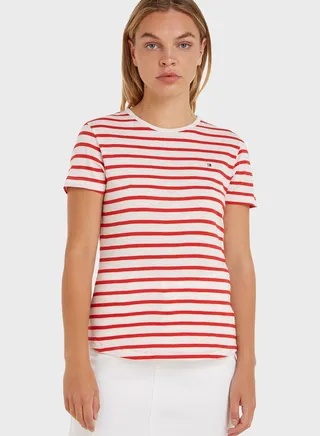 Striped Crew Neck T-Shirts