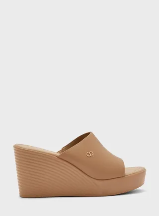 Single Strap High Heel Wedge Sandals