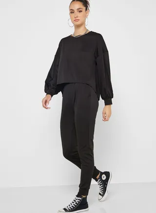 Puff Sleeve Top And Pants Set