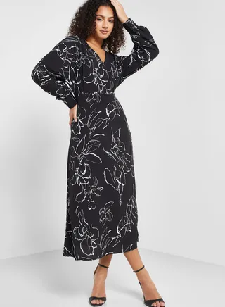 Batwing Sleeve Dress