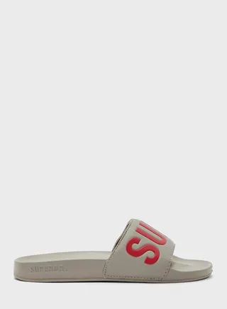 Code Logo Vegan Pool Slide Flip Flops