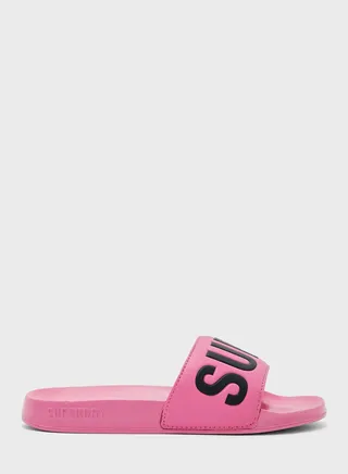 Code Logo Vegan Pool Slide Flip Flops