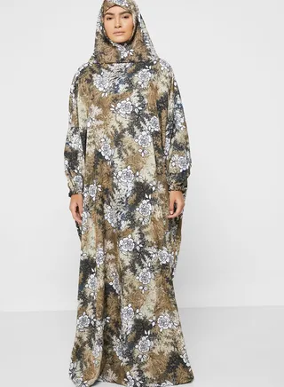 Floral Print Prayer Dress