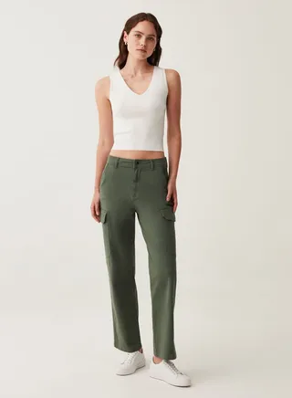 OVS Cargo Trousers In Cotton Twill