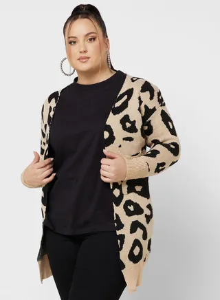 Animal Print Cardigan